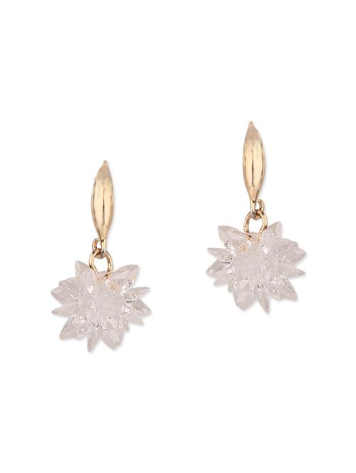 white crystal metal drop earring - 12168291 - Very Small Image - 1