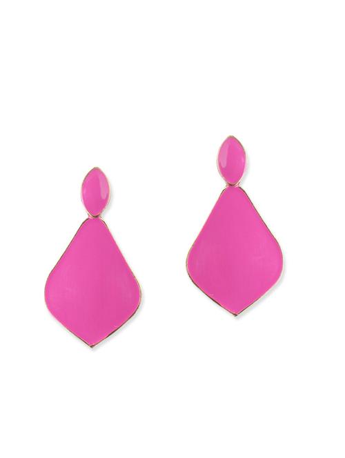 pink brass drop earring - 12168468 - Very Small Image - 1