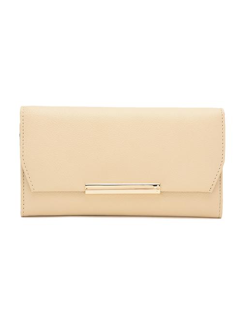 beige textured leather wallet - 12170465 - Very Small Image - 1