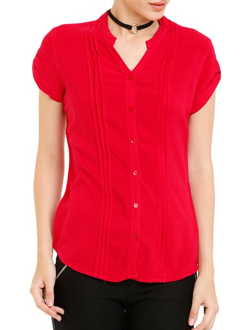 red viscose shirt - 12173458 - Very Small Image - 1