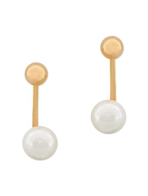 gold pearl embellished earrings - 1217435 - Very Small Image - 1