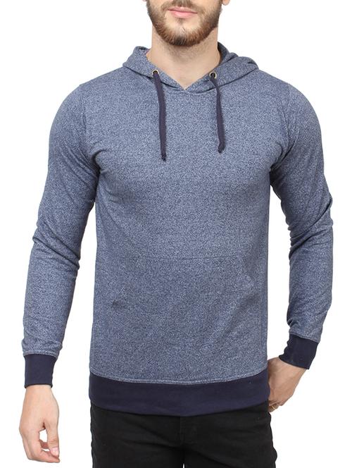 solid stone blue fleece sweatshirt - 12176016 - Very Small Image - 1