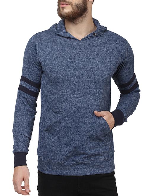 solid stone blue fleece sweatshirt - 12176028 - Very Small Image - 1