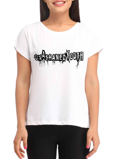 white printed cotton regular tee - 12177368 - Very Small Image - 1