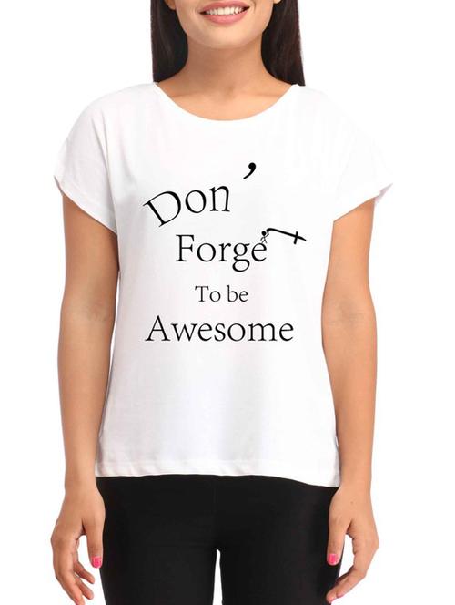 white printed cotton regular tee - 12177384 - Very Small Image - 1