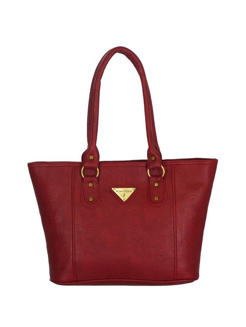 maroon leatherette handbag - 12182129 - Very Small Image - 1