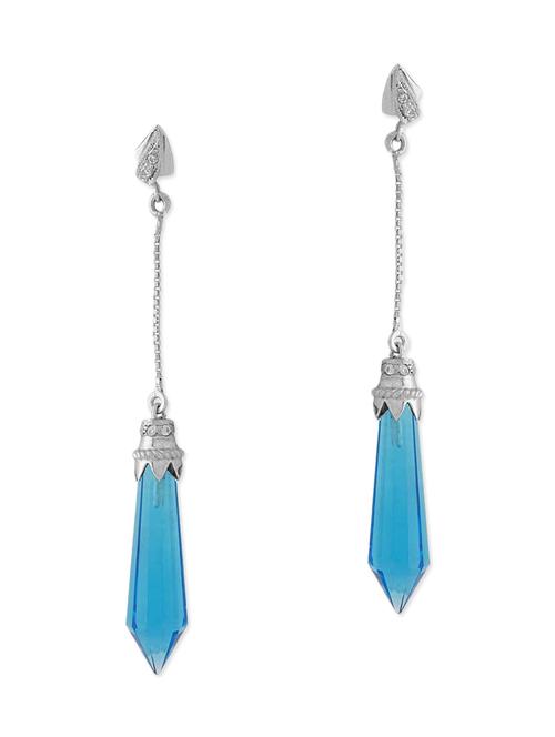 Blue metal drop earrings - 12182831 - Very Small Image - 1