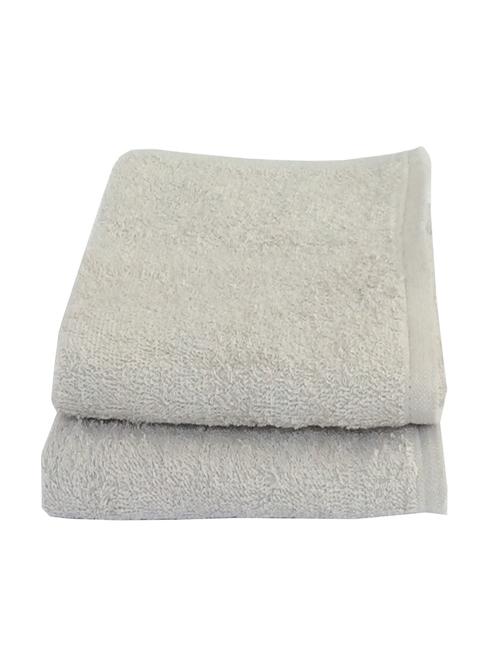 lushomes cotton light grey hand towel set (pack of 2) - 12184136 - Very Small Image - 1