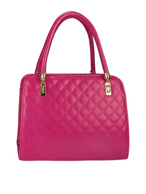 quilted pink leatherette handbag - 1218432 - Very Small Image - 1