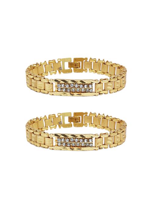 gold color, metal alloy bracelets, set of 2 - 12185121 - Very Small Image - 1