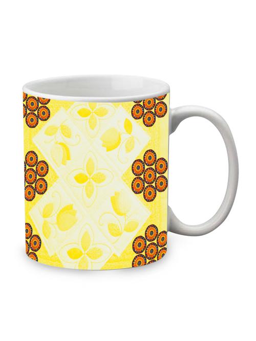 yellow ceramic abstract designed mug - 1219328 - Very Small Image - 1