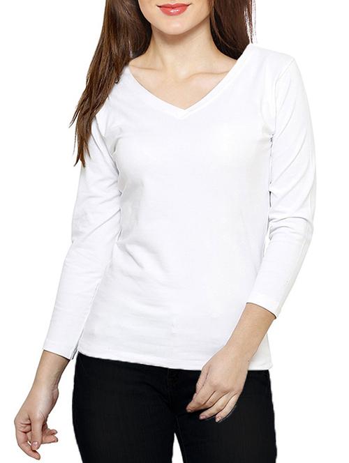white cotton tee - 12204634 - Very Small Image - 1