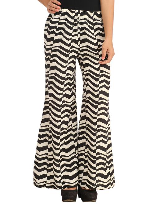 black viscose palazzos - 12204714 - Very Small Image - 1