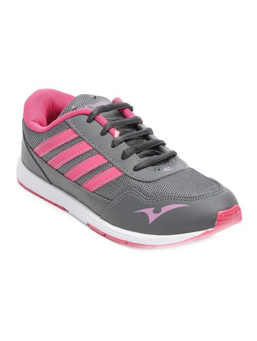 grey synthetic lace up sports shoe - 12205492 - Very Small Image - 1