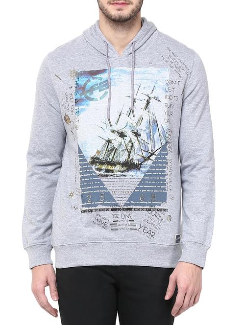 grey cotton sweatshirt - 12206381 - Very Small Image - 1