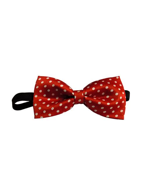 red micro fiber bow ty - 12208226 - Very Small Image - 1