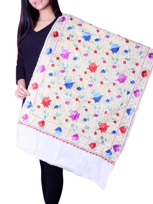 multi colored woollen shawl - 12211259 - Very Small Image - 1