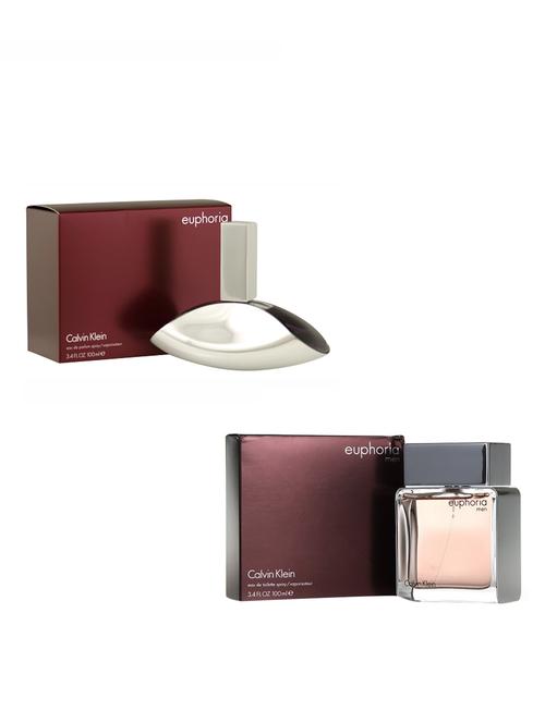 set of calvin klein euphoria edt for men 100ml and women 100ml - 12211361 - Very Small Image - 1