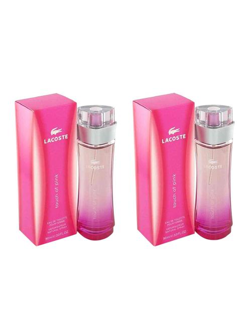 lacoste touch of pink edt pefume for women (set of 2) 180 ml (90 x 2) - 12211391 - Very Small Image - 1