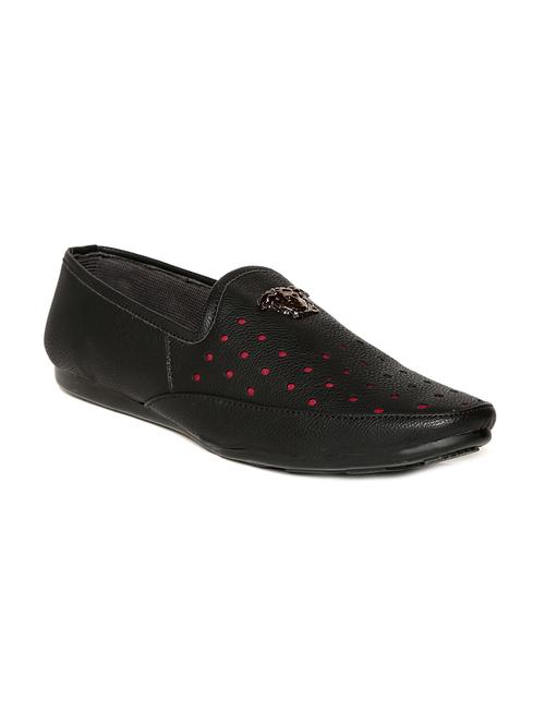 black leather slip on loafers - 12211860 - Very Small Image - 1