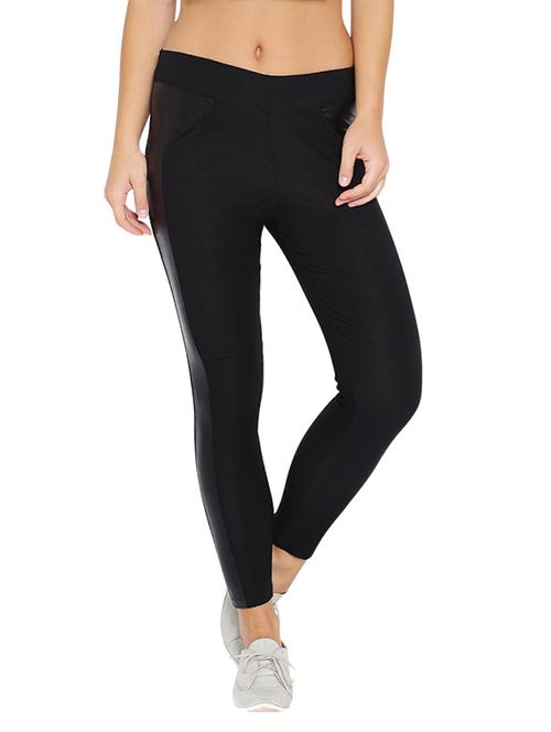 Black Polyester Jeggings - 12213068 - Very Small Image - 1