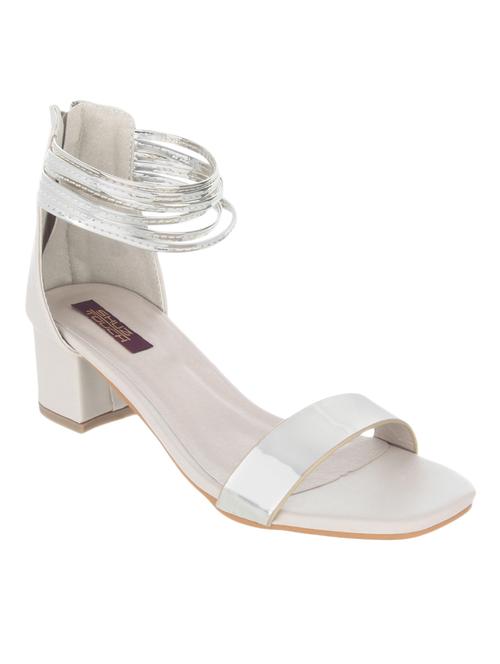 silver synthetic sandal - 12213199 - Very Small Image - 1