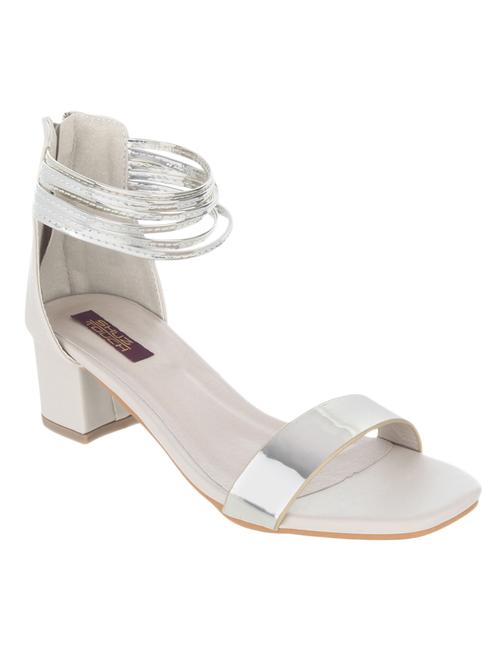 silver synthetic sandal - 12213201 - Very Small Image - 1