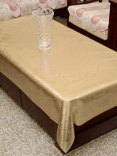 aloft beige 4 seater pvc embossed table cover - 12213661 - Very Small Image - 1