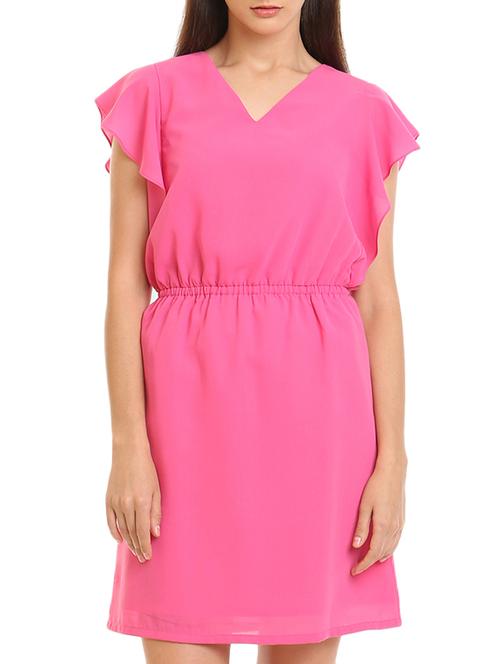 solid fuchsia blouson dress - 12220932 - Very Small Image - 1