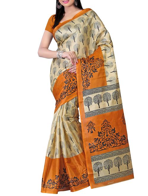 yellow silk saree - 12222013 - Very Small Image - 1