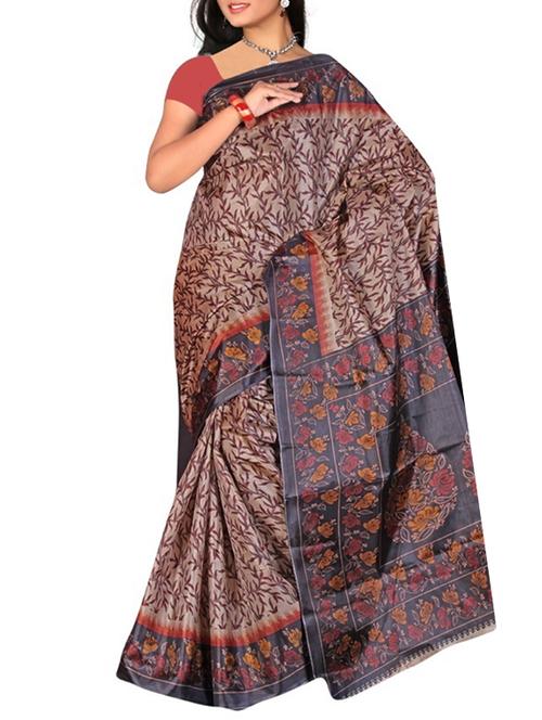 yellow silk saree - 12222164 - Very Small Image - 1