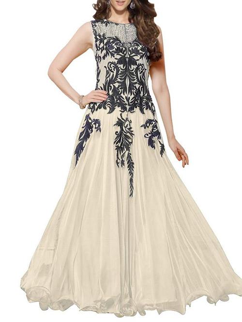 white net semistitched suit - 12222675 - Very Small Image - 1