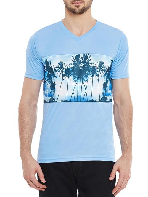 blue polyester graphic t-shirt - 12240562 - Very Small Image - 1