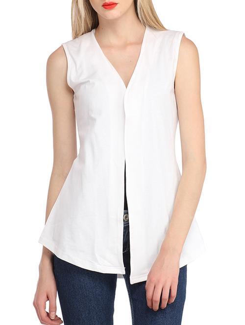 v-neck sleeveless shrug - 12241962 - Very Small Image - 1