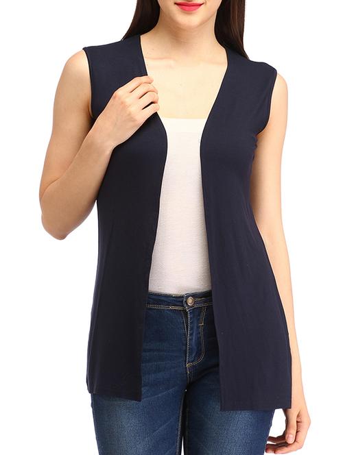 sleeveless solid shrug - 12241963 - Very Small Image - 1