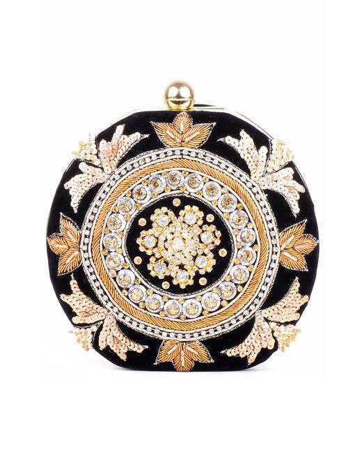 black metal embellished clutch - 12242383 - Very Small Image - 1
