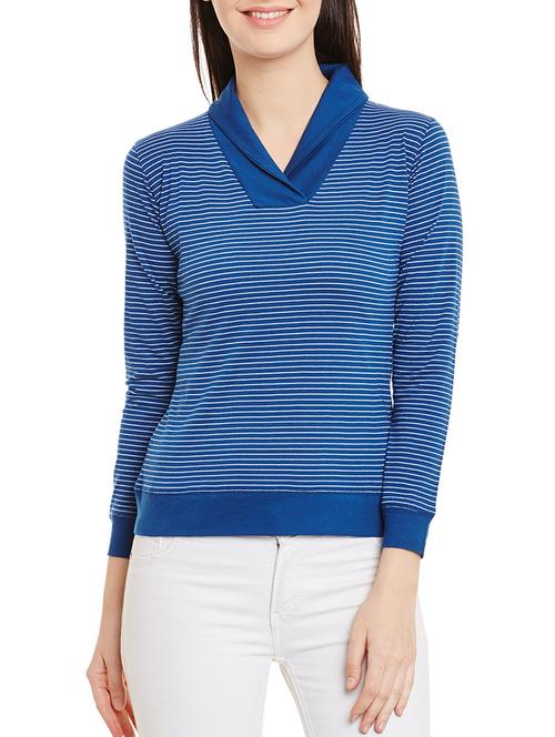 v neck striped tee  - 12242397 - Very Small Image - 1