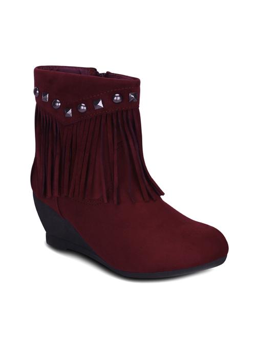 maroon suede ankle  boot - 12244705 - Very Small Image - 1