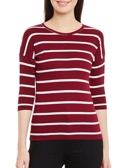 drop shoulder striped tee  - 12244725 - Very Small Image - 1