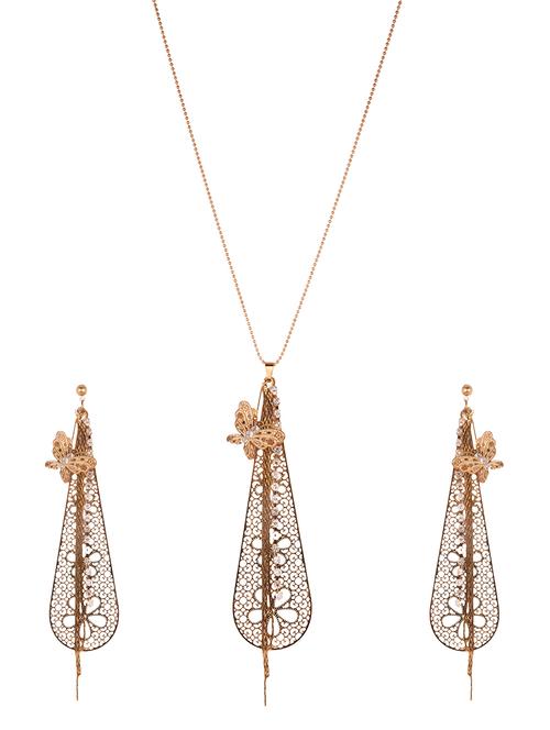 Diva Walk Gold Alloy Necklace - 12247652 - Very Small Image - 1
