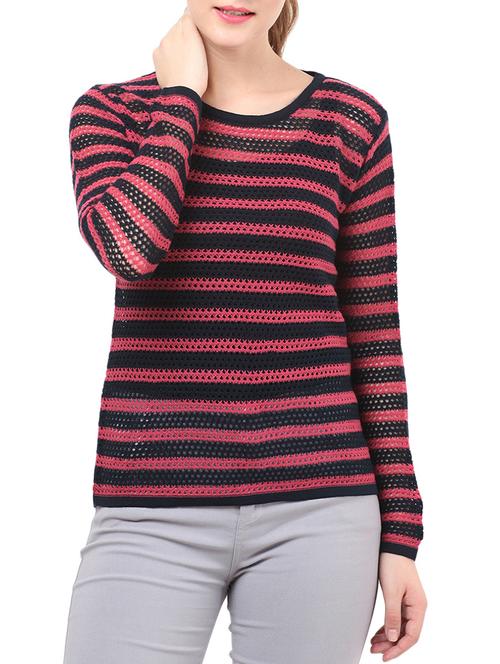 pink and black acrylic pullover - 12247829 - Very Small Image - 1