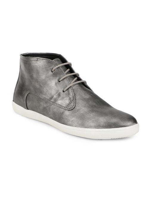 black lace up leatherette casual shoe - 12250261 - Very Small Image - 1