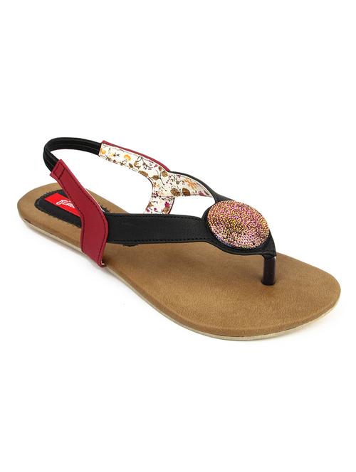 black leatherette sandals - 1225041 - Very Small Image - 1