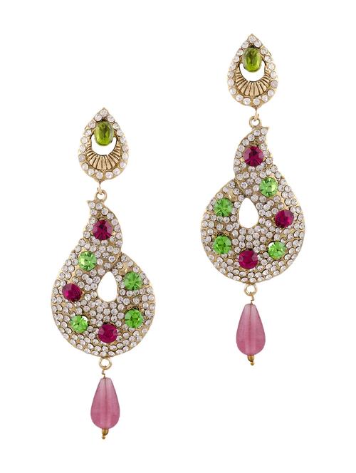 multi brass drop earring - 12252601 - Very Small Image - 1