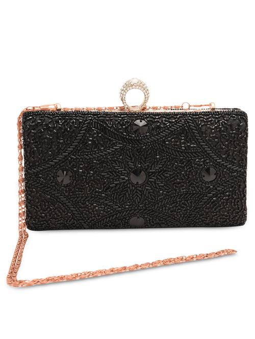 black Silk, Metal Alloy Clutch - 1225282 - Very Small Image - 1