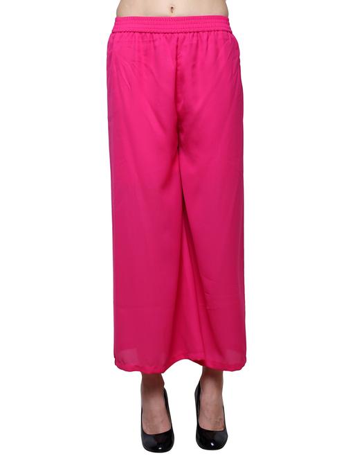 pink rayon palazzos - 12253133 - Very Small Image - 1
