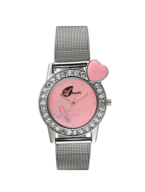 silver  round dail  analog watch - 12253239 - Very Small Image - 1