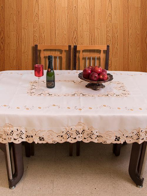 azalea cloth 6 seater organza table cover , gold, pack of 1 - 12253445 - Very Small Image - 1