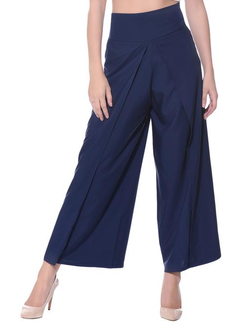 solid navy blue palazzos - 12257483 - Very Small Image - 1