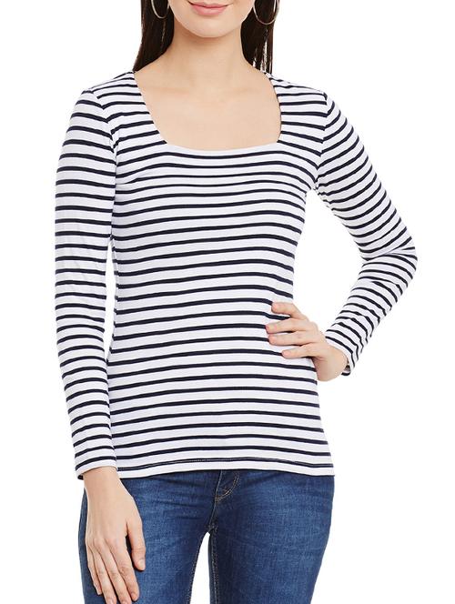 square neck striped tee  - 12257522 - Very Small Image - 1